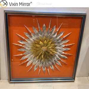 Die neueste Vxin WXPP-39 3D Abstrakte Wandkunst Metall Wandkunst Dekor Wohnkultur Luxus Wohnzimmer gerahmt für Home Set zum Verkauf