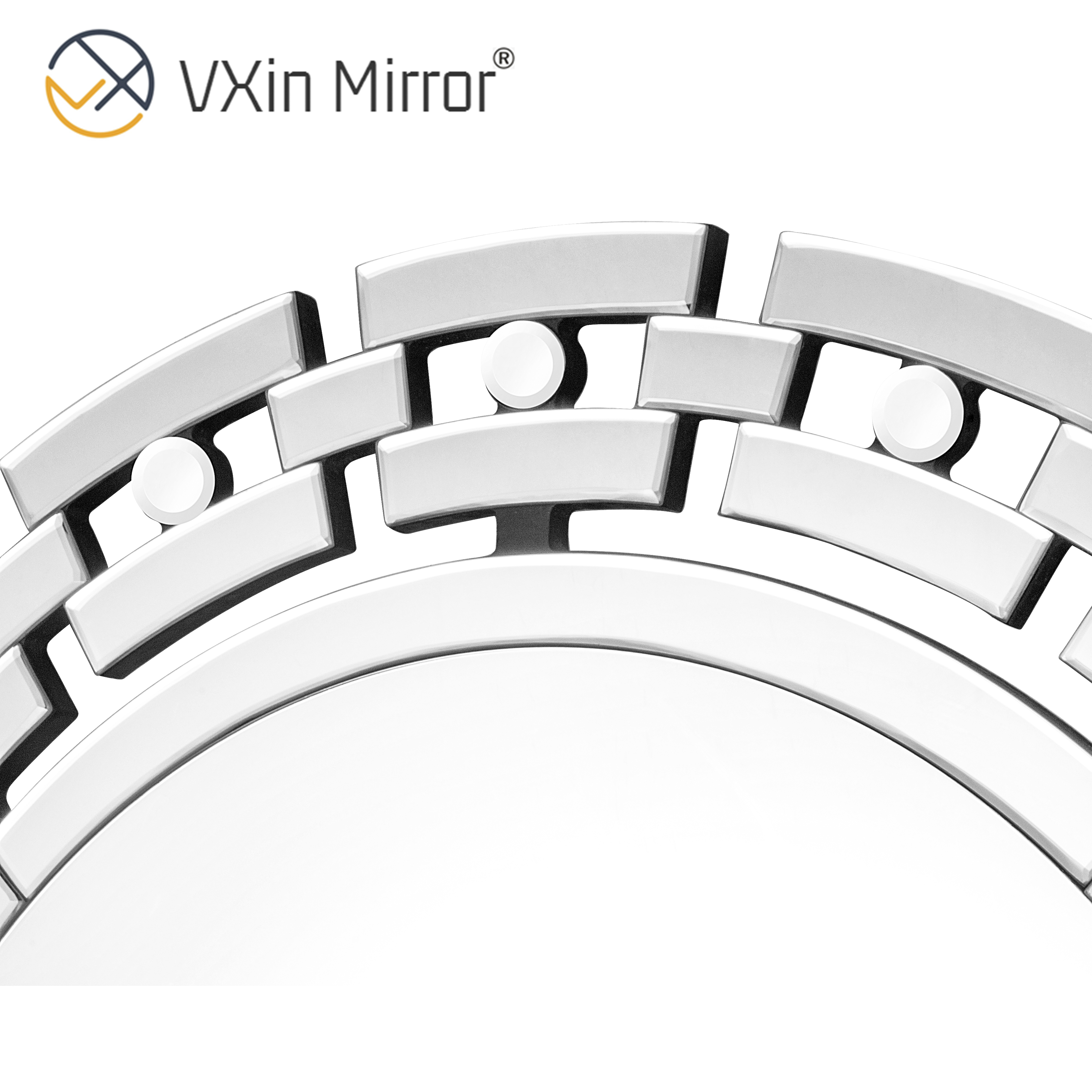 VXin Spiegel WXM-1124 Moden Silber Glas Wandspiegel Home Decor für Wohnzimmer Schlafzimmer