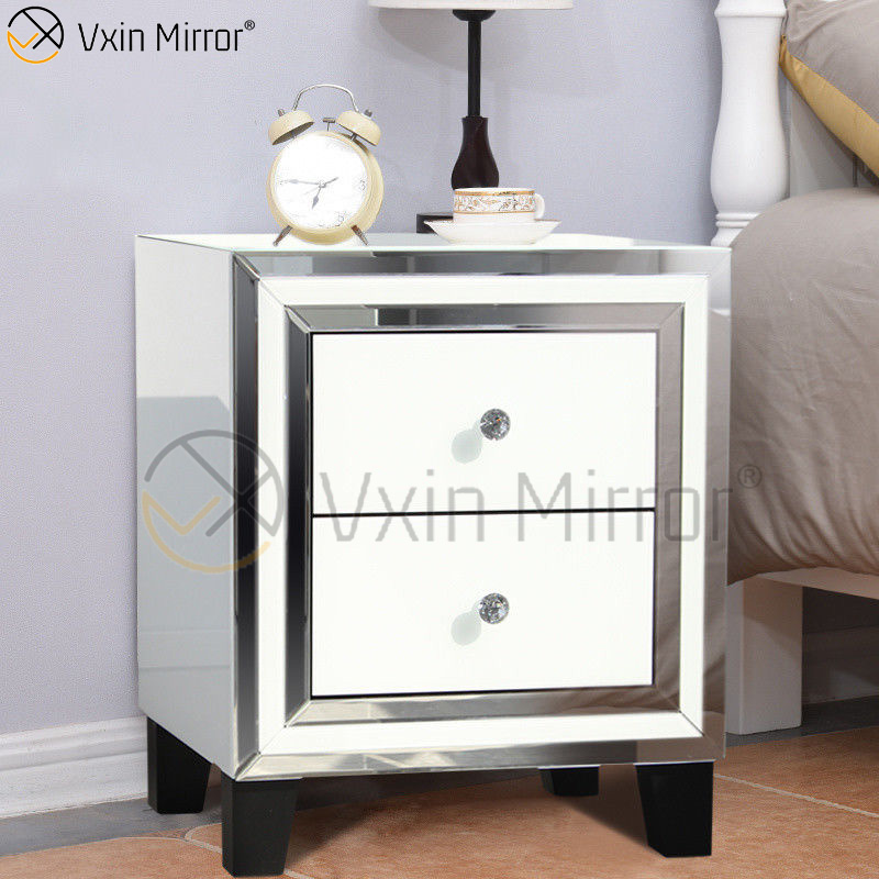 Hot Sale Home Weißglasmöbel 2 Schubladen Spiegelschrank Kommode WXF-786