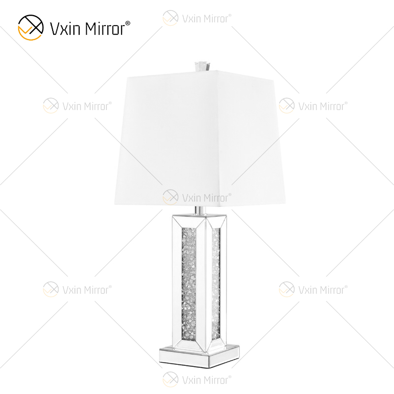 Factory Supply WXTL-081 Moderne silberne Kristall-Tischspiegellampe für Schlafzimmer