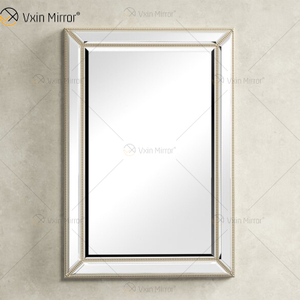 Gute Qualität WXM-1630 Luxus Champagner Gold Wandspiegel Wanddekoration für Wohnzimmer Schlafzimmer